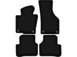 Tappetini In Velluto Per Volkswagen Passat B7 (2010-2014, Berlina, Station Wagon, Variant, Alltrack) Neri, Set 4 Pz, Con Fissaggi