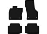 Tappetini In Velluto Per Skoda Octavia Iii (2012-2020, Liftback, Berlina, Variant, Station Wagon) Neri, Set 4 Pz, Con Fissaggi
