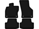 Tappetini In Velluto Per Volkswagen Golf Vii (2012-, Alltrack, Hatchback, Station Wagon, Variant) Neri, Set 4 Pz, Con Fissaggi