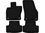 Tappetini In Velluto Per Skoda Karoq (2017-, Crossover) Neri, Set 4 Pz, Con Fissaggi