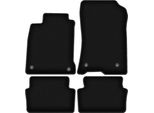Tappetini In Velluto Per Renault Laguna Iii (2007-2015, Liftback, Station Wagon) Neri, Set 4 Pz, Con Fissaggi