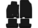 Tappetini In Velluto Per Renault Megane Iii (2008-2015, Hatchback, Coupé, Grandtour, Station Wagon) Neri, Set 4 Pz, Con Fissaggi