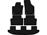 Tappetini In Velluto Per Volkswagen Sharan Ii (2010-, Minivan) Neri, Set 5 Pz, Con Fissaggi