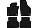 Tappetini In Velluto Per Volkswagen Tiguan I (2007-2015, Minivan) Neri, Set 4 Pz, Con Fissaggi