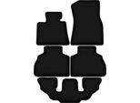 Tappetini In Velluto Per Bmw X7 G07 (2019-2022, 7 Posti) Neri, Set 5 Pz, Con Fissaggi
