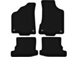 Tappetini In Velluto Per Volkswagen Polo Iii 6N (1994-1999, Hatchback, Berlina, Classic) Neri, Set 4 Pz, Con Fissaggi