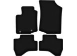 Tappetini In Velluto Per Peugeot 108 (2014-, Hatchback) Neri, Set 4 Pz, Con Fissaggi