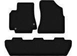 Tappetini In Velluto Per Citroen Berlingo Ii (2008-2018, Furgoncino, Multispace, 5 Posti) Neri, Set 3 Pz, Con Fissaggi