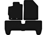 Tappetini In Velluto Per Toyota Yaris Ii (2005-2011, Hatchback) Neri, Set 3 Pz, Con Fissaggi