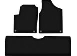 Tappetini In Velluto Per Ford Galaxy MK1 (1995-2006, Minivan) Neri, Set 3 Pz, Con Fissaggi