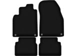 Tappetini In Velluto Per Saab 9-3 Ii Y3SF (2002-2014, Station Wagon, Berlina) Neri, Set 4 Pz, Con Fissaggi