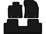 Tappetini In Velluto Per Toyota Avensis Iii T27 (2009-2018, Station Wagon, Liftback, Berlina) Neri, Set 3 Pz, Con Fissaggi