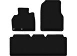 Tappetini In Velluto Per Renault Espace Iv (2002-2014, Minivan) Neri, Set 3 Pz, Con Fissaggi