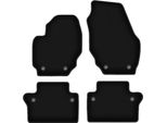 Tappetini In Velluto Per Volvo S80 Ii (2006-2016, Berlina) Neri, Set 4 Pz, Con Fissaggi