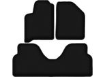 Tappetini In Velluto Per Renault Scenic I (1996-2003, Minivan) Neri, Set 3 Pz, Con Fissaggi