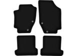Tappetini In Velluto Per Peugeot 307CC (2003-2008, Cabriolet) Neri, Set 4 Pz, Con Fissaggi