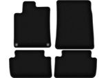 Tappetini In Velluto Per Peugeot 407 (2004-2011, Coupé, Berlina, Station Wagon) Neri, Set 4 Pz, Con Fissaggi
