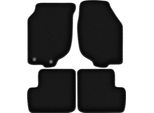 Tappetini In Velluto Per Rover 200 (2000-2005, Hatchback) Neri, Set 4 Pz, Con Fissaggi