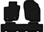 Tappetini In Velluto Per Toyota RAV4 Iii (2006-2013, Suv) Neri, Set 3 Pz, Con Fissaggi