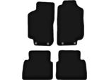 Tappetini In Velluto Per Saab 9-5 I Y3SE (1997-2005, Berlina, Station Wagon) Neri, Set 4 Pz, Con Fissaggi