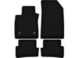 Tappetini In Velluto Per Renault Clio Iv (2013-, Grandtour, Station Wagon, Hatchback) Neri, Set 4 Pz, Con Fissaggi