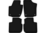 Tappetini In Velluto Per Skoda Rapid (2013-2019, Liftback, Berlina, Spaceback, Station Wagon) Neri, Set 4 Pz, Con Fissaggi