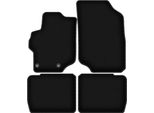 Tappetini In Velluto Per Citroen C-Elysee (2012-, Berlina) Neri, Set 4 Pz, Con Fissaggi