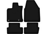 Tappetini In Velluto Per Nissan Qashqai J10 I (2006-2013, Crossover) Neri, Set 4 Pz, Con Fissaggi