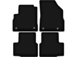 Tappetini In Velluto Per Opel Astra K (2015-, Berlina, Hatchback, Station Wagon) Neri, Set 4 Pz, Con Fissaggi