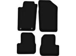 Tappetini In Velluto Per Peugeot 206 (1998-2010, Hatchback, Sw, Station Wagon, Cc, Cabrio) Neri, Set 4 Pz, Con Fissaggi