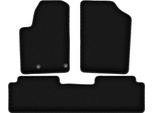 Tappetini In Velluto Per Citroen Berlingo I (1996-2010, Furgoncino, Multispace) Neri, Set 3 Pz, Con Fissaggi