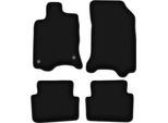 Tappetini In Velluto Per Renault Laguna Ii (2001-2007, Station Wagon, Liftback) Neri, Set 4 Pz, Con Fissaggi