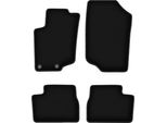 Tappetini In Velluto Per Peugeot 207 (2006-2012, Sw, Station Wagon, Hatchback) Neri, Set 4 Pz, Con Fissaggi