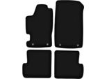 Tappetini In Velluto Per Renault Laguna I (1994-2001, Station Wagon, Liftback) Neri, Set 4 Pz, Con Fissaggi