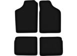 Tappetini In Velluto Per Volkswagen Polo Ii (1981-1992, Coupé, Hatchback, Berlina) Neri, Set 4 Pz, Con Fissaggi