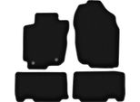Tappetini In Velluto Per Toyota RAV4 Iv (2013-2019, Suv (Non Ibrida)) Neri, Set 4 Pz, Con Fissaggi