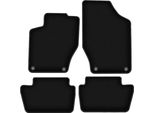 Tappetini In Velluto Per Peugeot 308 I (2007-2013, Hatchback, Station Wagon, Sw) Neri, Set 4 Pz, Con Fissaggi