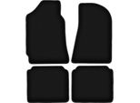 Tappetini In Velluto Per Fso Polonez (1971-2002, Liftback) Neri, Set 4 Pz, Con Fissaggi