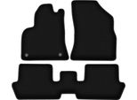 Tappetini In Velluto Per Peugeot 3008 I (2009-2016, Minivan) Neri, Set 3 Pz, Con Fissaggi
