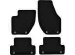 Tappetini In Velluto Per Volvo V40 Ii (2012-, Station Wagon, Cross Country) Neri, Set 4 Pz, Con Fissaggi