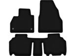 Tappetini In Velluto Per Renault Kangoo Ii (2013-, Furgoncino) Neri, Set 3 Pz, Con Fissaggi