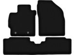 Tappetini In Velluto Per Toyota Corolla E14 / E15 (2007-2012, Station Wagon, Berlina) Neri, Set 3 Pz, Con Fissaggi