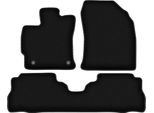 Tappetini In Velluto Per Toyota Prius Iii Plus (2011-2015, Hatchback) Neri, Set 3 Pz, Con Fissaggi