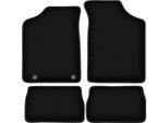 Tappetini In Velluto Per Peugeot 106 (1991-2003, Hatchback) Neri, Set 4 Pz, Con Fissaggi