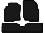 Tappetini In Velluto Per Nissan Almera Tino (2000-2006, Minivan) Neri, Set 3 Pz, Con Fissaggi