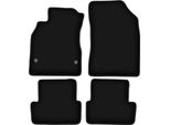 Tappetini In Velluto Per Renault Fluence (2009-2016, Berlina) Neri, Set 4 Pz, Con Fissaggi