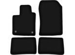 Tappetini In Velluto Per Renault Twingo Ii (2007-2014, Hatchback) Neri, Set 4 Pz, Con Fissaggi