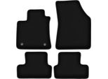 Tappetini In Velluto Per Renault Megane Iv (2015-, Grand-Coupé, Liftback, Station Wagon, Grandtour, Coupé, Gt) Neri, Set 4 Pz, Con Fissaggi