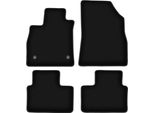 Tappetini In Velluto Per Renault Talisman (2015-, Berlina, Grandtour, Station Wagon) Neri, Set 4 Pz, Con Fissaggi