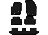 Tappetini In Velluto Per Volvo XC90 I (2002-2014, Suv 7 Posti) Neri, Set 6 Pz, Con Fissaggi